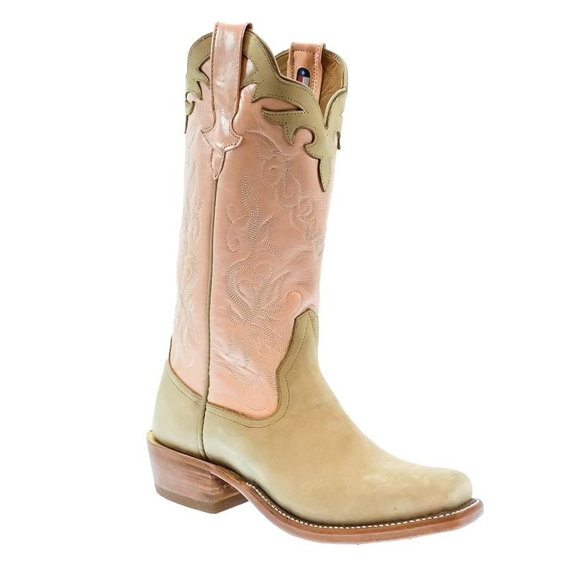  Rios Of Mercedes Tan Crazy Horse Coral Top Women's Boots