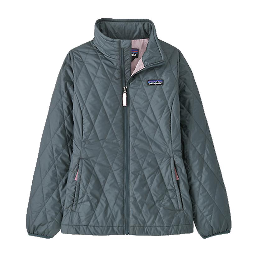  Patagonia Green Nano Puff Diamond Quilted Girl's Jacket