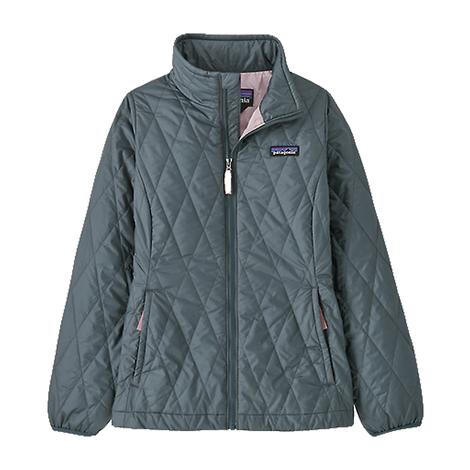 Patagonia Green Nano Puff Diamond Quilted Girl's Jacket