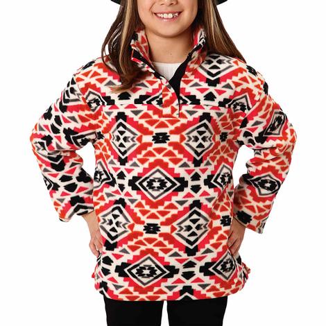 Roper Aztec Print Fleece Girl's Pullover