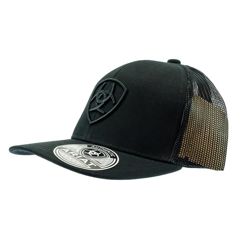  Ariat Black On Black Logo Cap