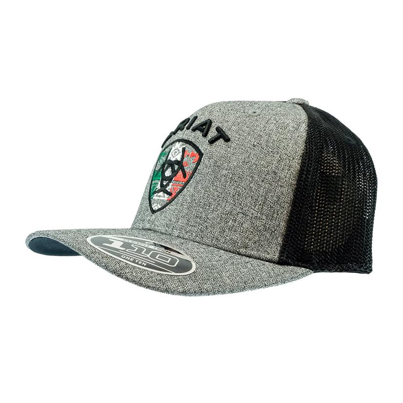  Ariat Mexico Logo Grey And Black Meshback Cap