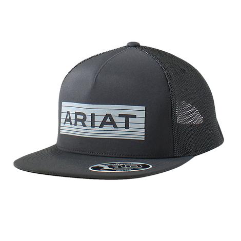 Ariat Black Reflective Logo Meshback Cap