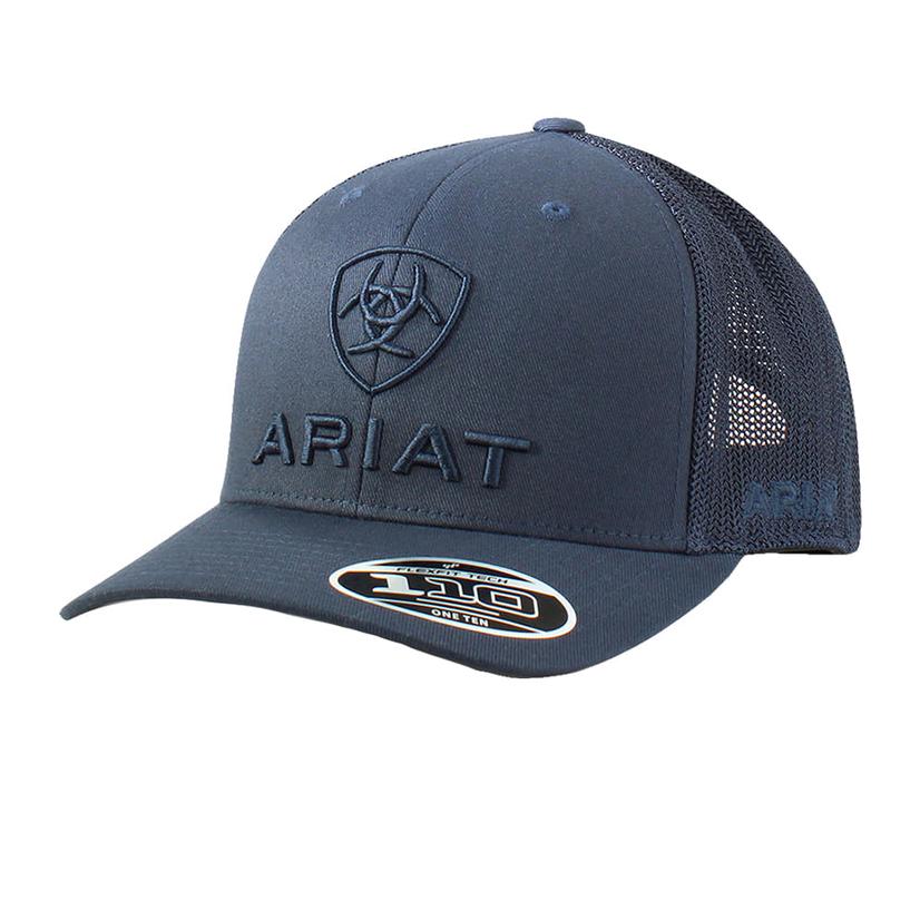  Ariat Navy Blue Embroidered Logo Meshback Cap