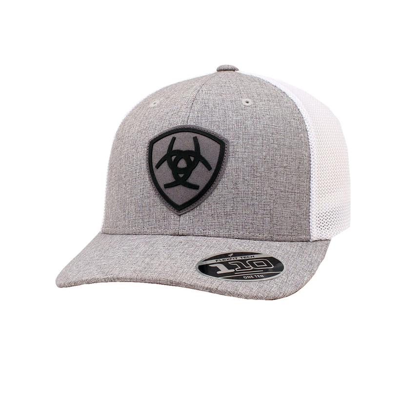  Ariat Grey And White Logo Patch Cap