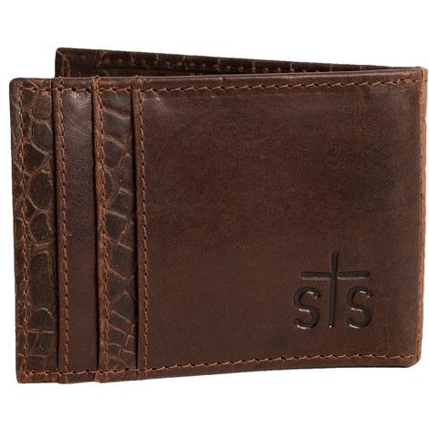 STS Ranchwear Men's Croc Money Clip Card Wallet