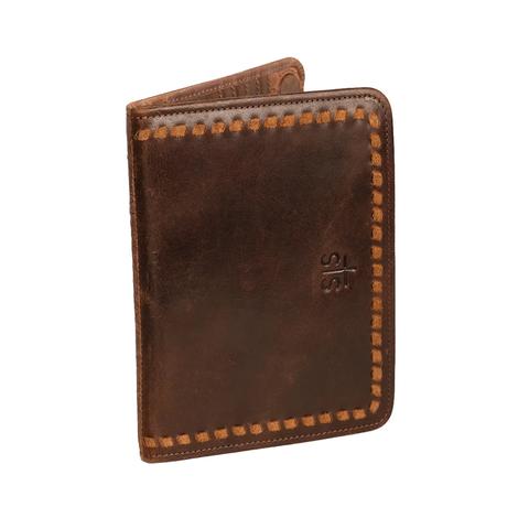 STS Ranchwear Catalina Croc Brown Magnetic Wallet