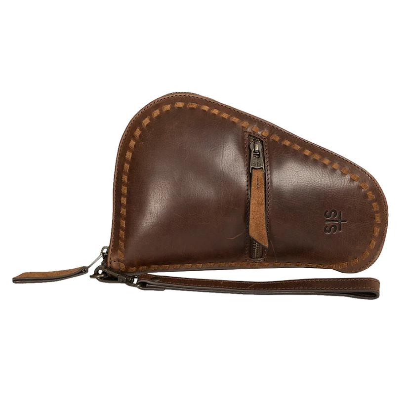  Sts Ranchwear Catalina Croc Brown Small Pistol Case