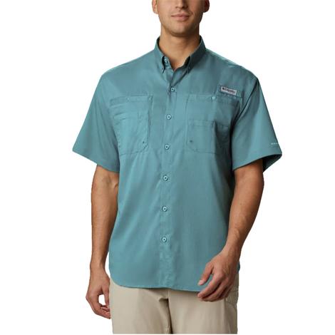 Columbia Tamiami II Short Sleeve Tall Tranquil Teal Men's Shirt