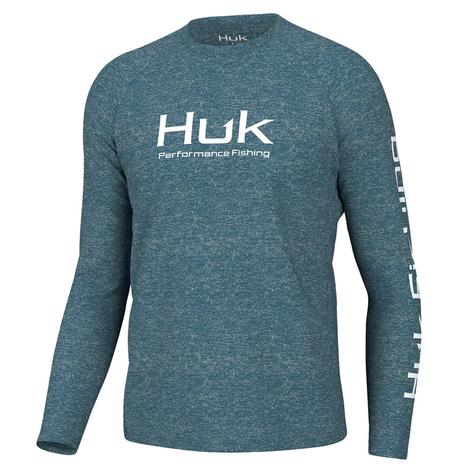 Huk Pursuit Tapestry Heather Long Sleeve Men's Shirt