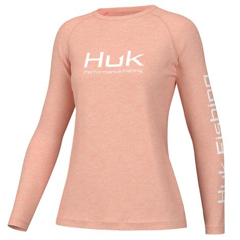 Huk Pursuit Peach Crew Long Sleeve Women's Graphic Tee