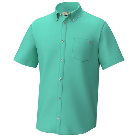Huk Bermuda Kona Solid Short Sleeve Men's Shirt 