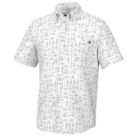 Huk Kona Batiki Harbor Mist Men's Short Sleeve Shirt