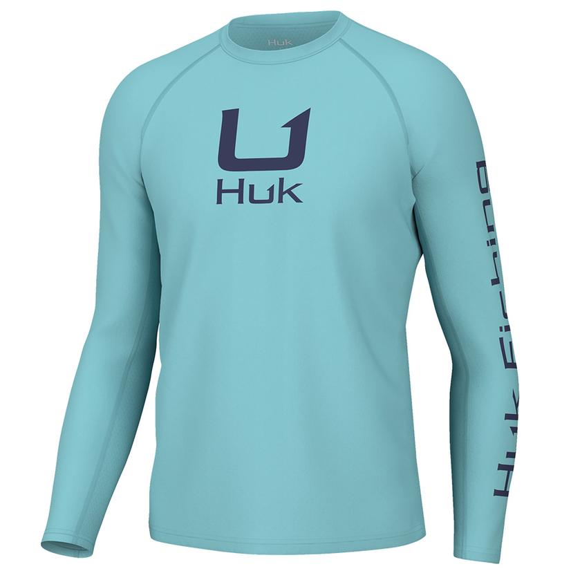  Huk Icon Marine Blue Graphic Long Sleeve Men's Shirt