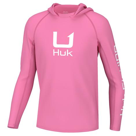 Huk Icon Neon Coral Youth Hoodie