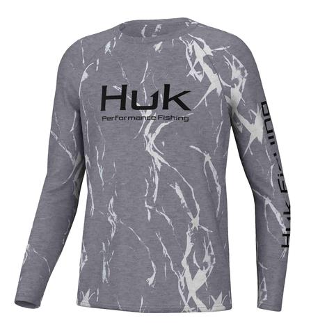 Huk Pursuit Kelp Wash Volcanic Ash Heather Youth Shirt