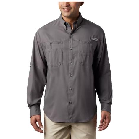 Columbia Tamiami II Long Sleeve City Grey Men's Shirt