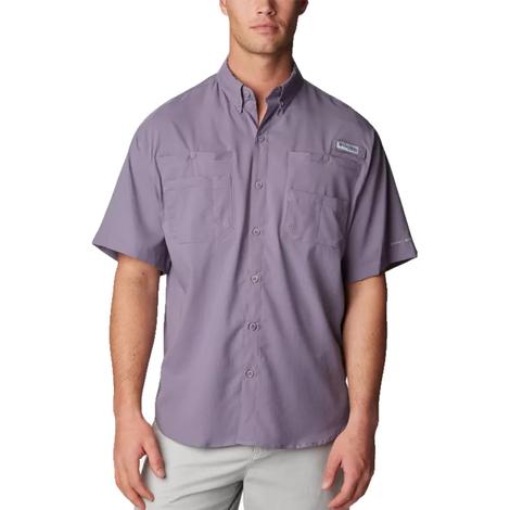 Columbia Tamiami II Short Sleeve Tall Granite Purple Men's Shirt