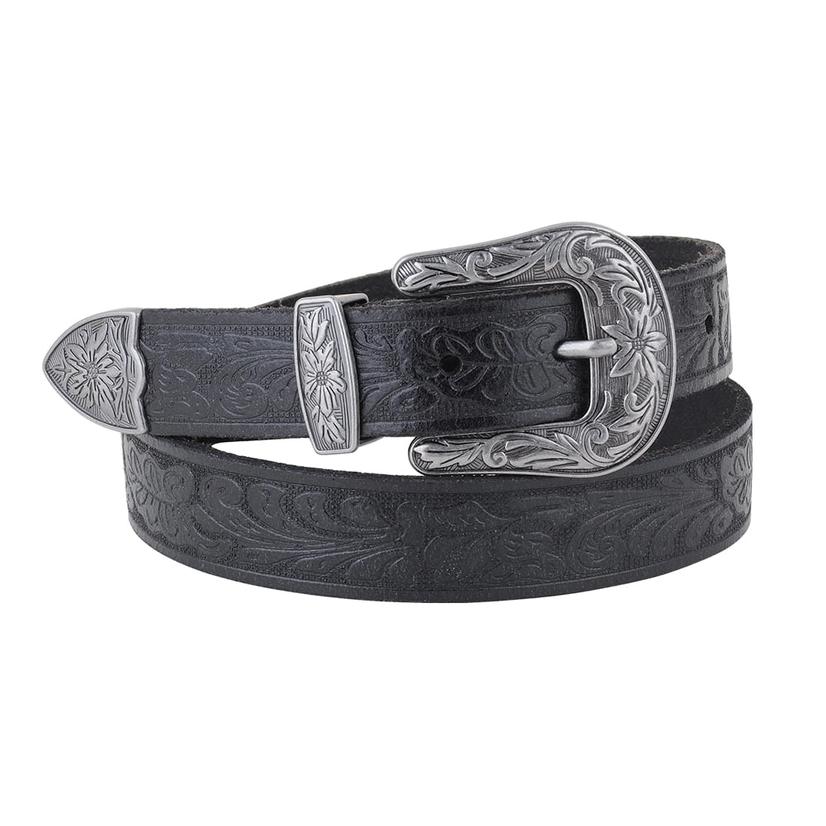 Western Tooled Vintage Women's Leather Belt by Most Wanted Usa