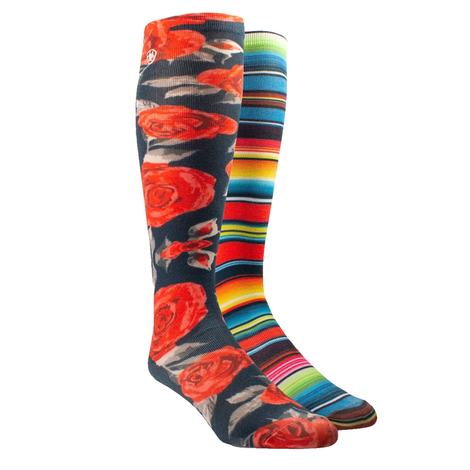 Ariat Ladies Knee High Socks Multi Color 