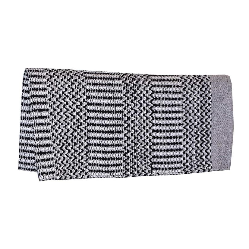  South Texas Tack Black And Gray Double Weave Acrylic Saddle Blanket