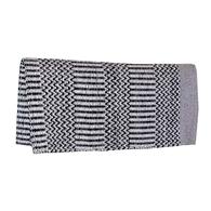 South Texas Tack Black and Gray Double Weave Acrylic Saddle Blanket