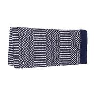 South Texas Tack Navy, Black and Cream Double Weave Acrylic Saddle Blanket