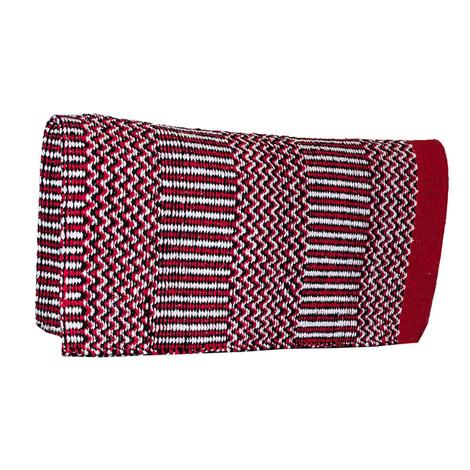 South Texas Tack Red, Black and Cream Double Weave Acrylic Saddle Blanket