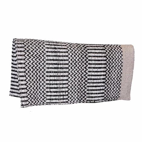 South Texas Tack Sand, Black and Cream Double Weave Acrylic Saddle Blanket