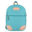 Jon Hart Backpack Canvas Coated With Leather Patch OCEAN