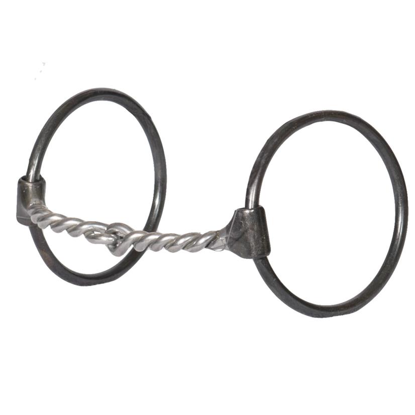 5" Showman Chrome Plated O-ring Loose Ring Bit with Twisted Wire Snaffle Mouth 