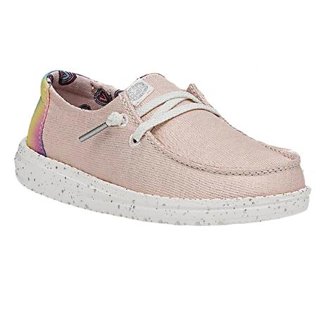 Hey Dude Silver Wendy Youth Sparkle Girl's Shoes
