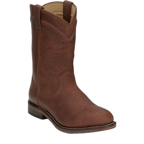 Justin Braswell Brown Men's Roper Boots