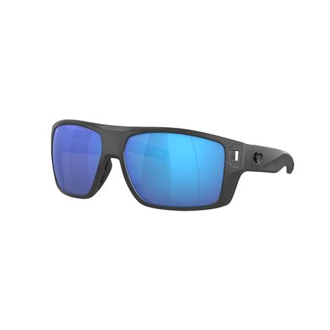 Costa Diego Matte Grey Frame Blue Mirror 580G Lens Sunglasses