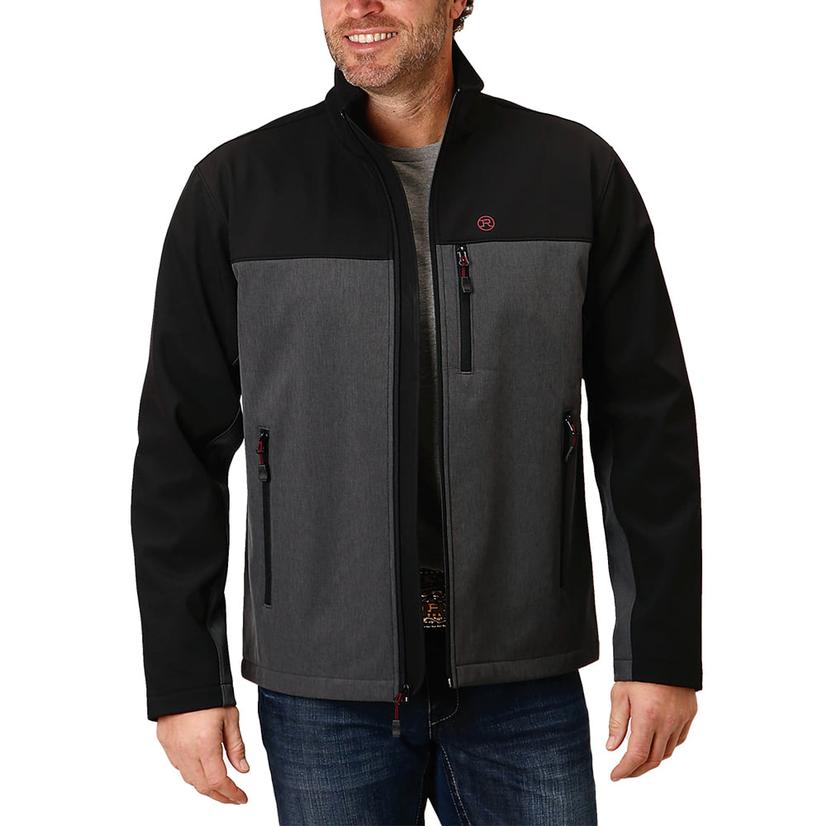  Roper Black And Grey Tech Series Softshell Men's Jacket