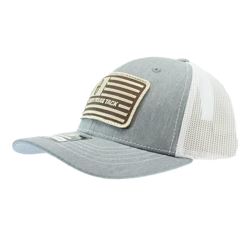  Stt Bar Nothing Flag Patch Grey With White Meshback Cap