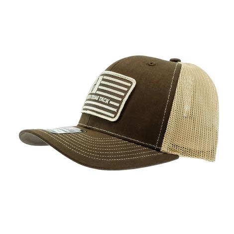 STT Bar Nothing Flag Patch Brown with Tan Meshback Cap