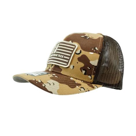 STT Bar Nothing Flag Patch Camo with Brown Meshback Cap
