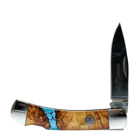 Whiskey Bent Knives Turquoise River Lock Blade 