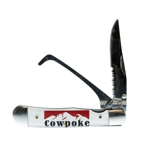Whiskey Bent Knives Red/Black Cowpoke Hoof Pick Knife With Clip