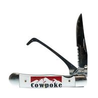 Whiskey Bent Knives Red/Black Cowpoke Hoof Pick Knife With Clip