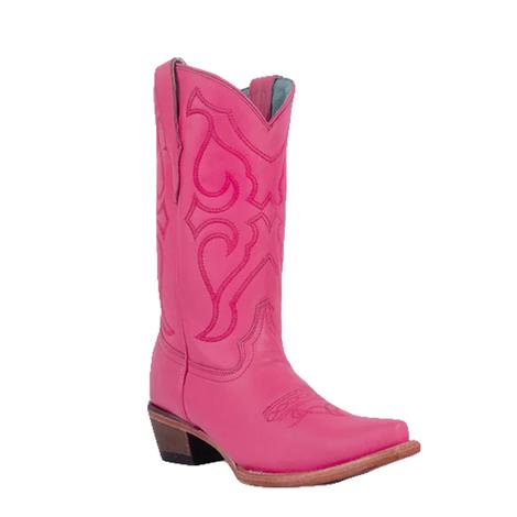 Corral Boot Co. Fuchsia Leather Youth Embroidered Boots