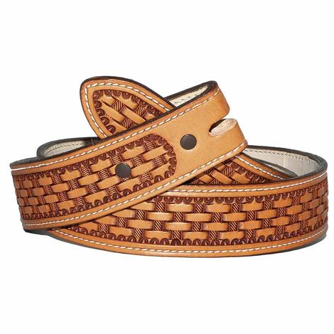 STT Custom Handmade Basketweave Leather Belt Xtra-large