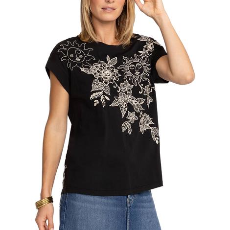 Johnny Was Black Addison Relaxed Women's Tee