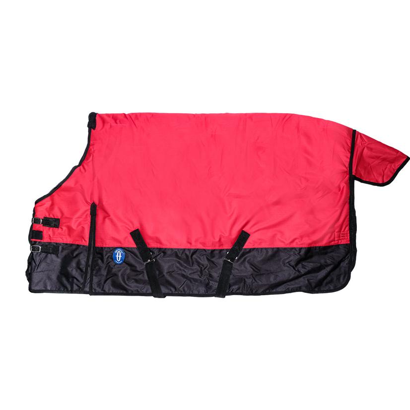 STT 600D/300G Polyfill Horse Size Turnout Blanket RED