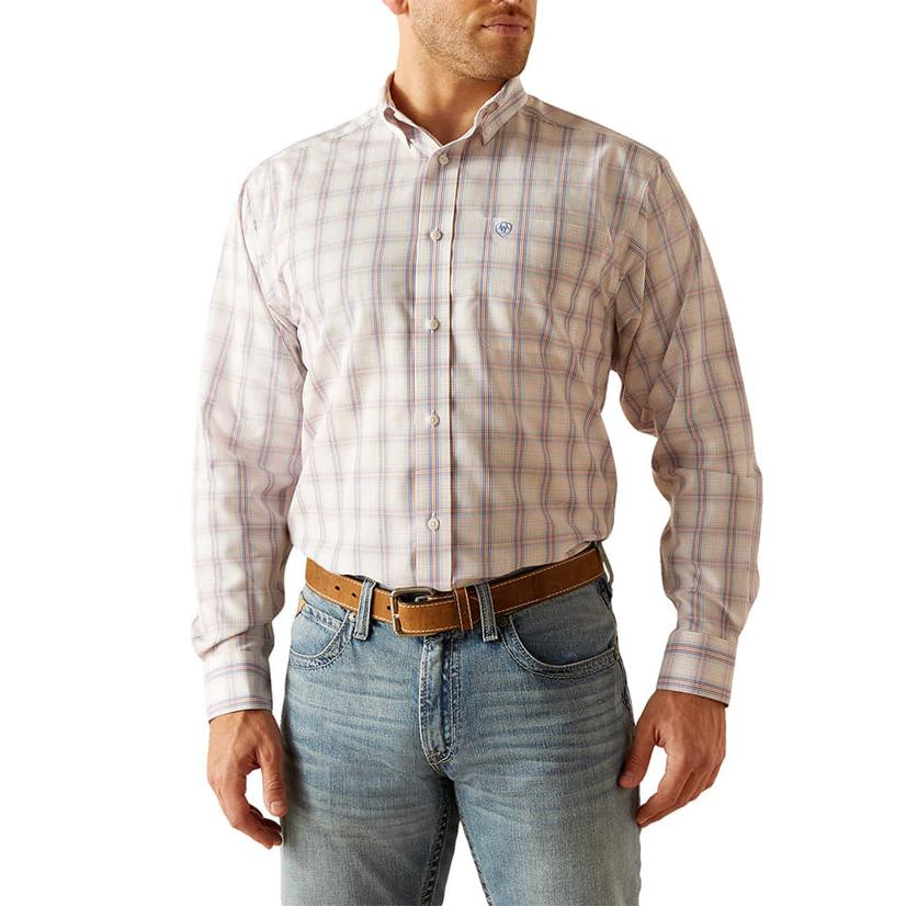  Ariat Breakout Plaid Wrinkle Free Long Sleeve Button- Down Men's Shirt