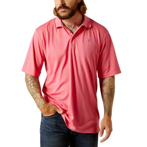 Ariat Tek Polo Short Sleeve Rose Men's Shirt