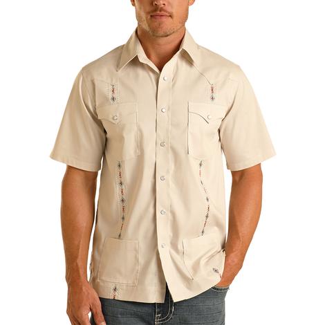 Panhandle Guayabera Short Sleeve Snap Men's Shirt