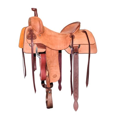 STT Full Natural Roughout Ranch Cutter Saddle