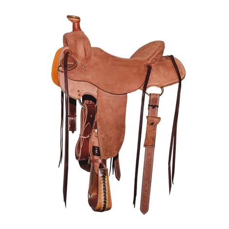 STT Strip Down Full Chocolate Roughout Light Oil Ranch Roping Saddle